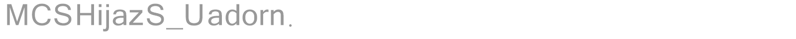 MCS Hijaz S_U adorn. font preview